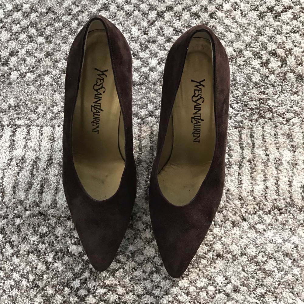 Vintage Yves Saint Laurent Suede Pumps